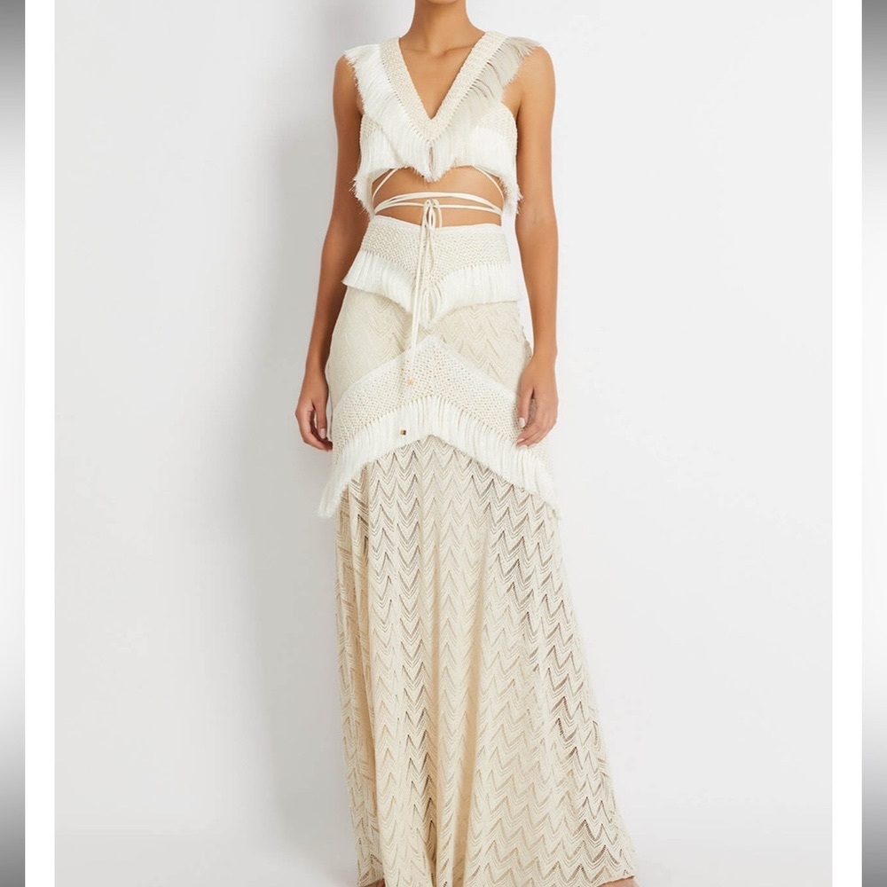 Patbo Fringe-Trim Maxi Skirt